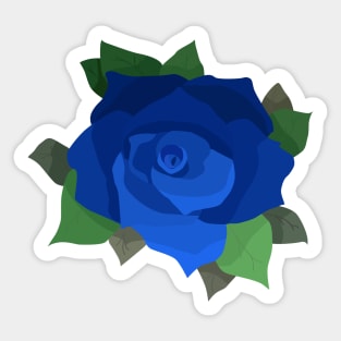 Blue illustration rose Sticker